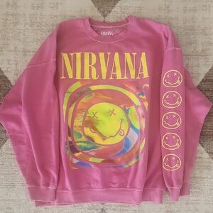 Urban Outfitters Nirvana Pink Sweatshirt! Price Firm.